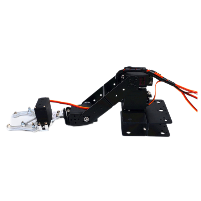 Robot Gripper Claw - MG996 4自由度分解式メカニカルアーム、クロー型グリッパー付きアルミ合金マニピュレーター、サーボロボットアーム、プログラマブルロボットDIYキット