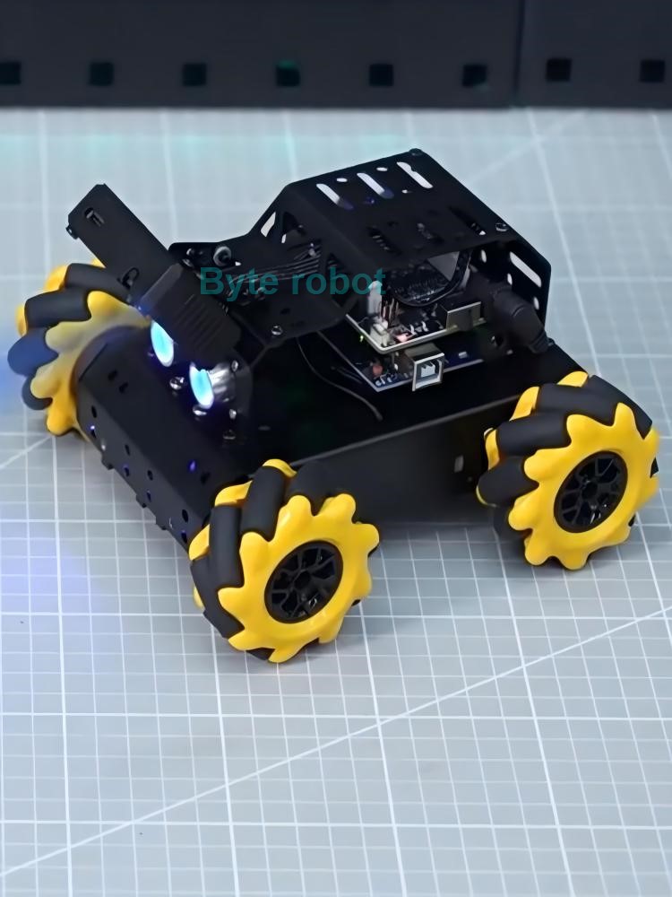 Arduino Robot - MiniAuto AIビジョン4WDメカナムホイールRCカー（カメラ、ビデオ、超音波搭載）ArduinoロボットDIYキットプログラマブルロボット