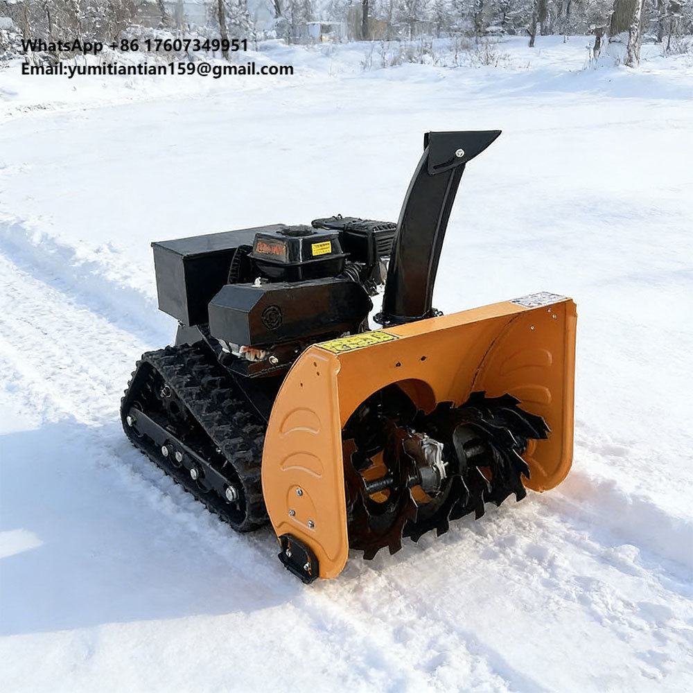 Robot Track - 自走式リモコン除雪機 コードレス ブラシレス 強力 自律型ロボット履帯式 ディーゼル
