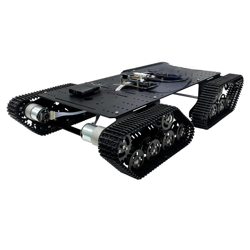 Stm32 Robot - 組み立て済みの大型RC戦車。MC6Cハンドルモーター搭載、4WDクローラー式。ROSオープンソースコードを使用したSTM32プログラマブルロボットカー。