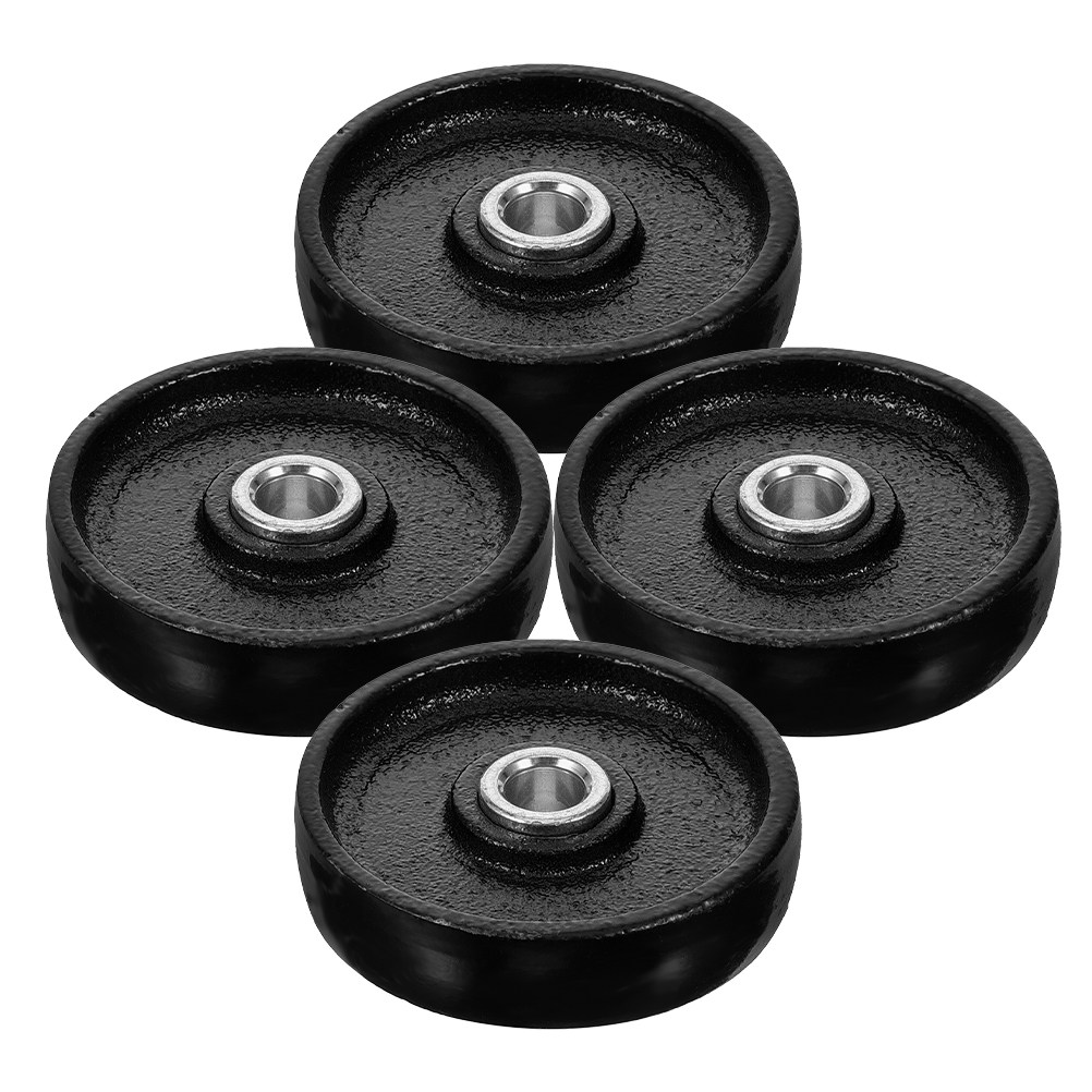 Caster Wheel - 4個入り、水平型フロアジャッキ用、油圧式、頑丈な交換用前輪、ユーティリティトレーラー用アクセサリー、ベアリング付きキャスター。