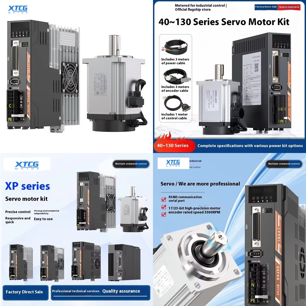 Servo Kit - TengFei高性能ACサーボモータードライバーキット（220V対応、400W、750W、1000Wサーボモーター用、20N、4A、定トルク、3000rpm）