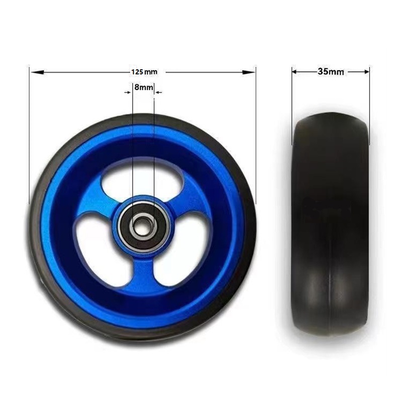 5インチのスポーツ用車椅子用前輪2個セット。アルミニウム合金 - Caster Wheel のレビューと価格