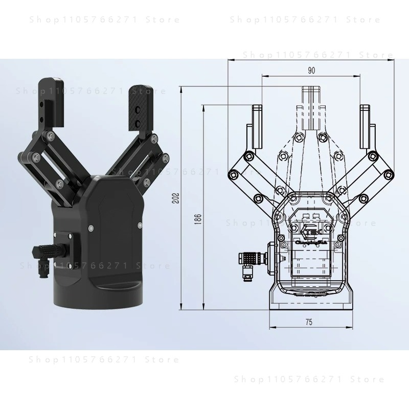 協働ロボット用フレキシブルフォースコントロール 120mm  - Robot Gripper Claw のレビューと価格