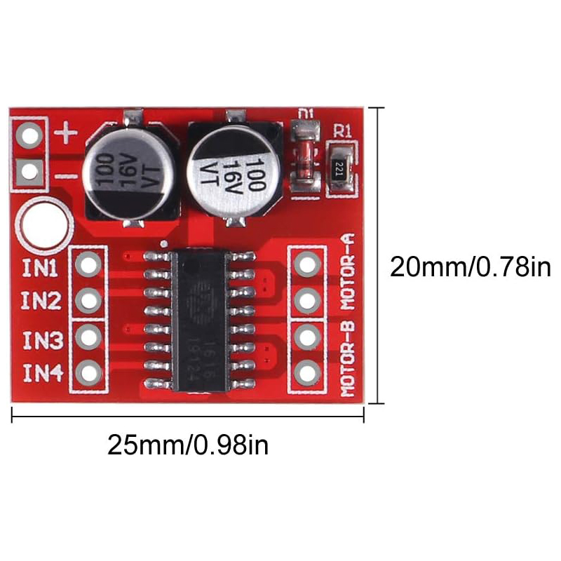 10 個 L298N ミニ DC モータードライバーモジュー - Motor Driver L298N のレビューと価格
