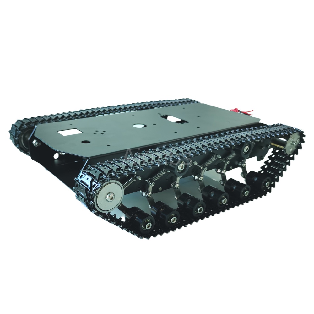 12KG 実際の負荷金属サスペンションクローラータンクシャー - Tracked Robot Chassis のレビューと価格