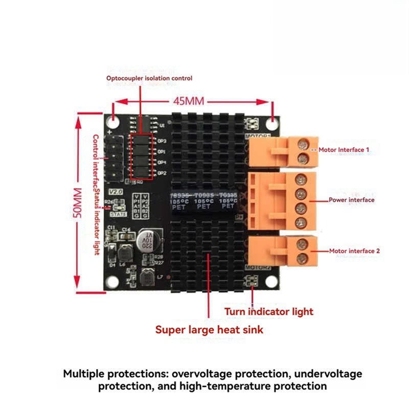HLZS-DC ブラシモータードライバーモジュール 12V/ - Motor Driver L298N のレビューと価格