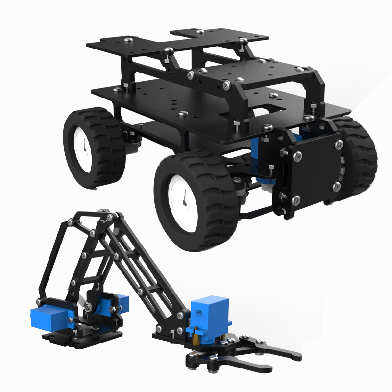 アクリル 4WD ロボットカーモーターアッカーマン全方向追跡 - Arduino Robot のレビューと価格