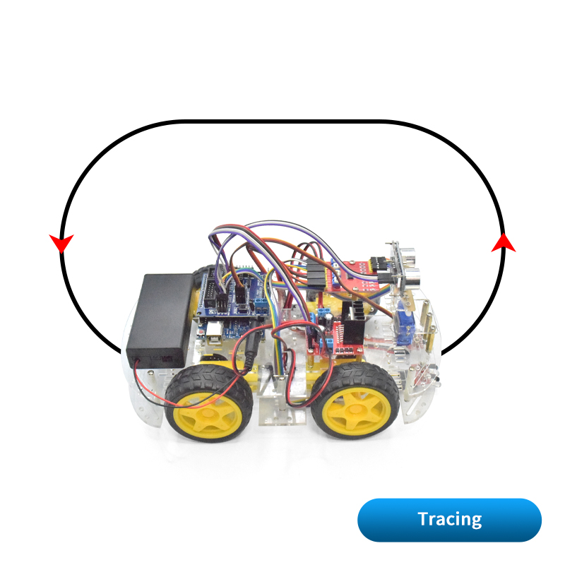 超音波回避追跡機能付き4WDスマートロボットカーシャーシキッ - Microbit Robot のレビューと価格