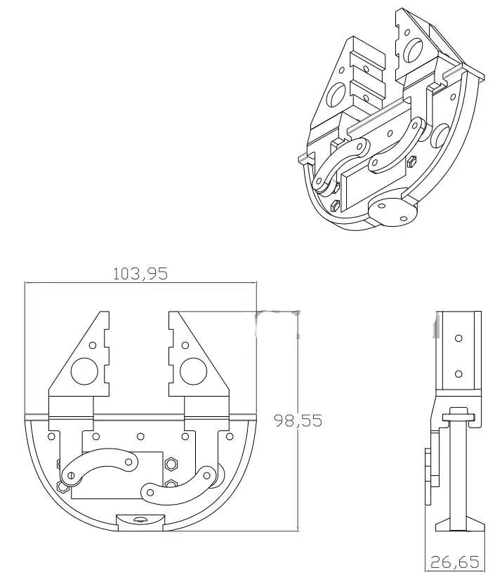 新しいロボットクランプグリッパーサーボブラケットマウント機械 - Robot Gripper Claw のレビューと価格