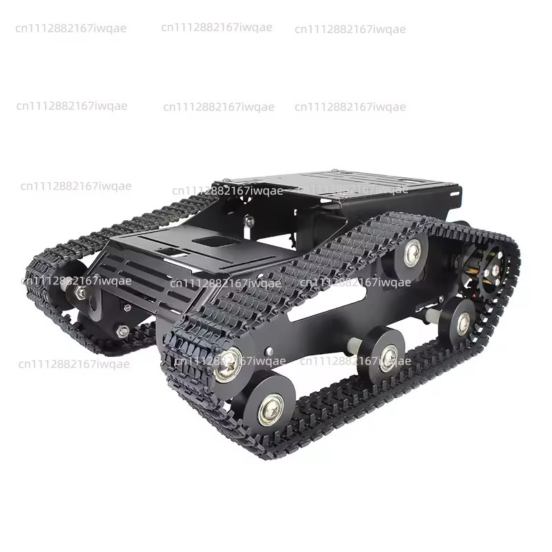スマートロボットタンクシャーシDIYキット、DCモーター、金 - Tracked Robot Chassis のレビューと価格