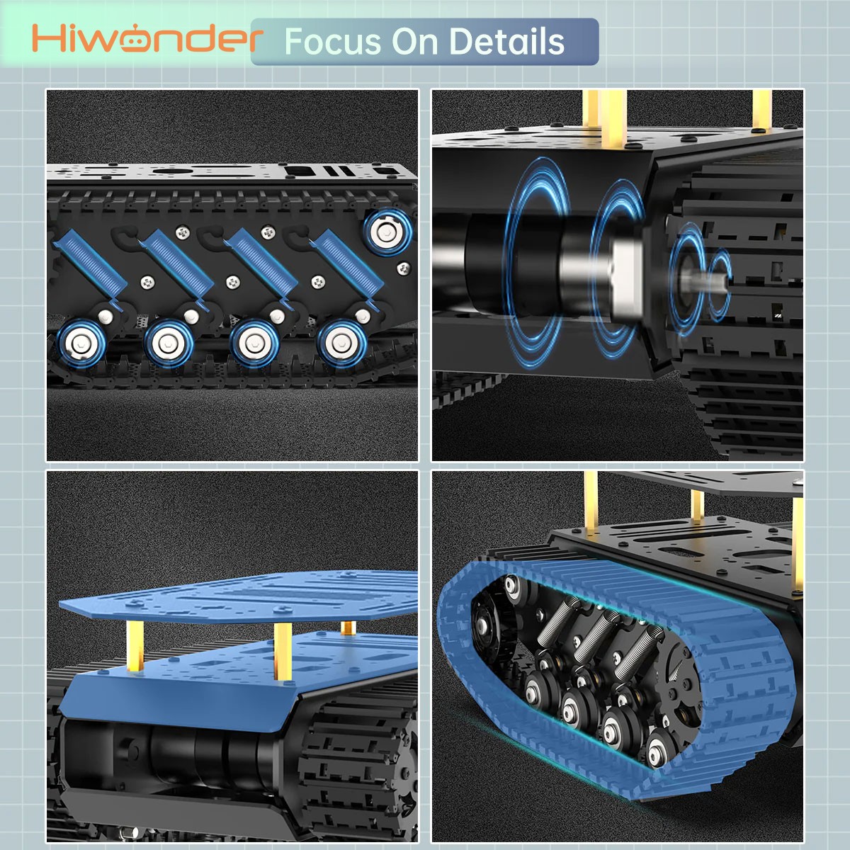 Hiwonder 装軌式戦車ロボットシャーシ シングル/ダブ - Tracked Robot Chassis のレビューと価格